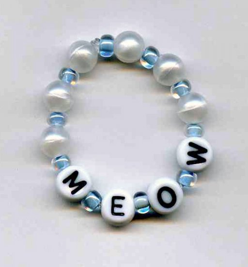 MEOW cat or kitten bracelet