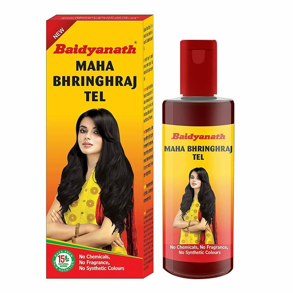 Baidyanath Mahabhringraj Tel Ayurvedic Hair Oil Pack Of