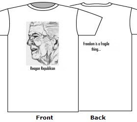 Reagan Republican white t shirt cotton
