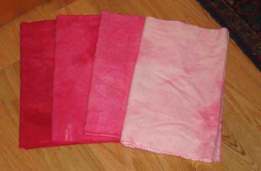 APPLE BLOSSOM GRADS overdye wool rug hooking -- Woolly Mammoth Woolens