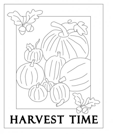 HARVEST TIME rug hooking pattern -- Woolly Mammoth Woolens