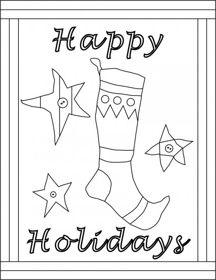 HAPPY HOLIDAYS rug hooking pattern -- Woolly Mammoth Woolens