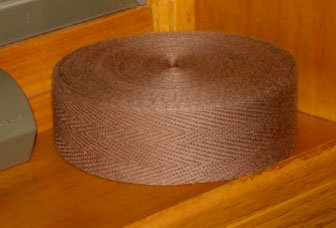 MEDIUM BROWN rug binding tape for rug hooking -- Woolly Mammoth Woolens