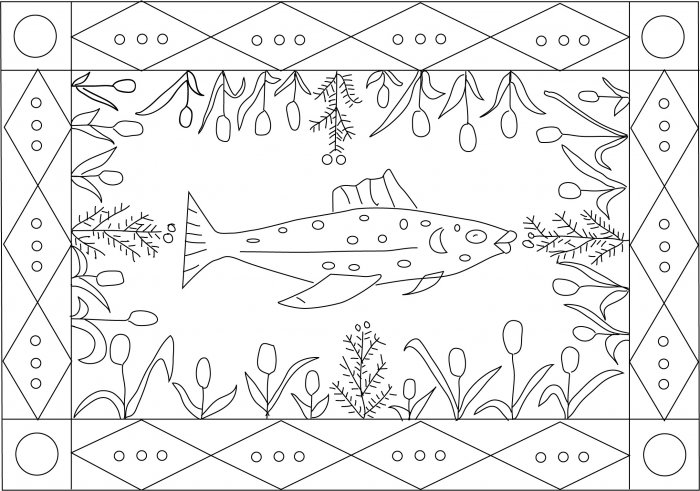 Adirondack rug hooking pattern -- Woolly Mammoth Woolens
