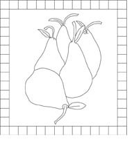PILE OF PEARS rug hooking pattern -- Woolly Mammoth Woolens