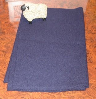 NAVY BLUE "as is" wool for rug hooking -- Woolly Mammoth Woolens