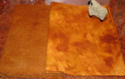 PUMPKIN PIE DUO wool for rug hooking -- Woolly Mammoth Woolens