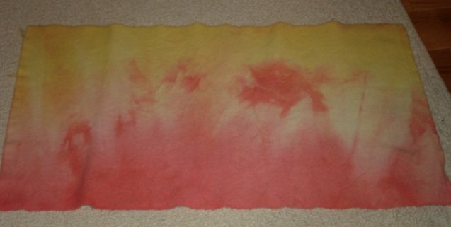 SUNRISE DIP DYE wool for rug hooking -- Woolly Mammoth Woolens