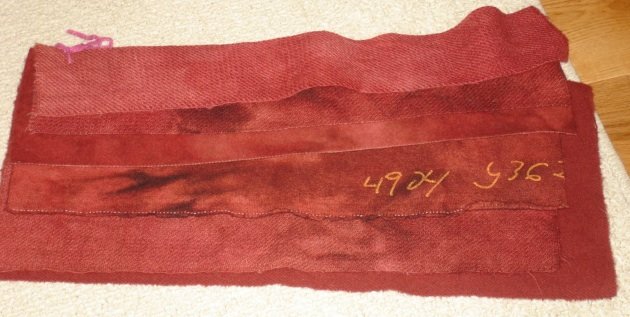 PRIMITIVE FLAG RED overdye wool for rug hooking -- Woolly Mammoth Woolens