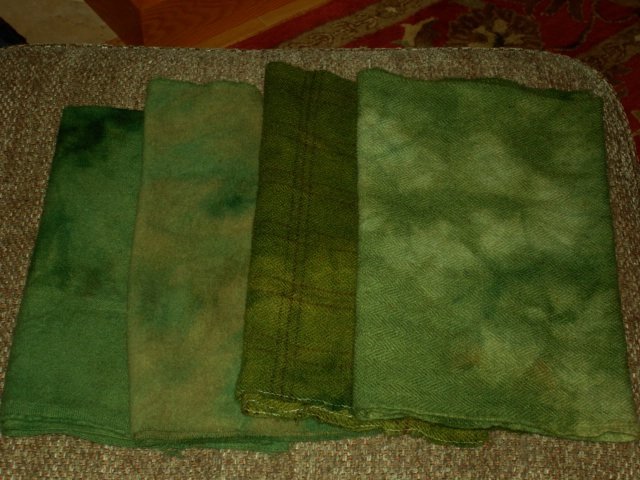 Cabin Pines wool rug hooking -- Woolly Mammoth Woolens