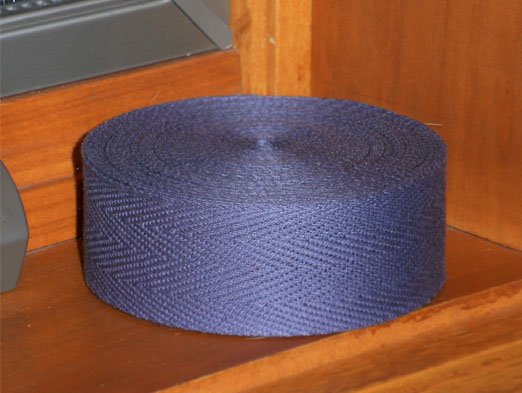 Dark Gray binding tape 10 yards for rug hooking -- Woolly Mammoth Woolens
