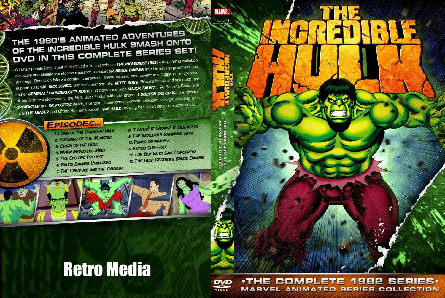 The Incredible Hulk Complete 1982 Cartoon Series 2 DVD Set