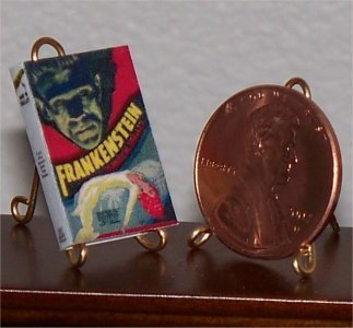 Dollhouse Miniature Book 1931 Frankenstein Photoplay Mary Shelley