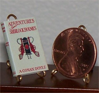 Dollhouse Miniature Book Adventures of Sherlock Holmes AC Doyle