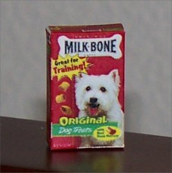 Dollhouse Miniature Food Milkbone Dog Biscuit Treats Box