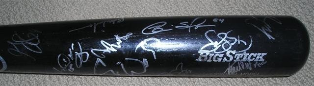 2007 Clevand Indians Signed Bat