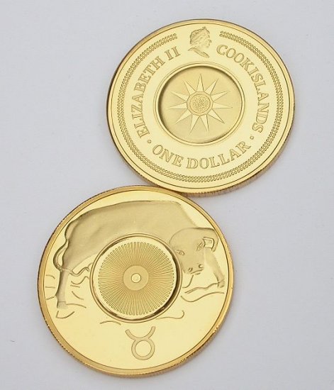 Elizabeth II Cook Islands Tauras Gold Coin