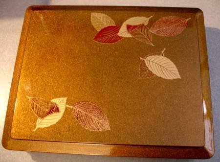 Large obento Big BENTO BOX boxes tray 12.5" x 10" x 2 1/4" 5 dividers lid