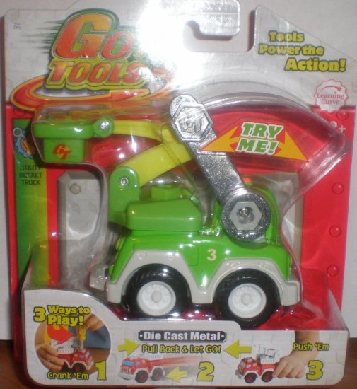 Green Utility Bucket Truck