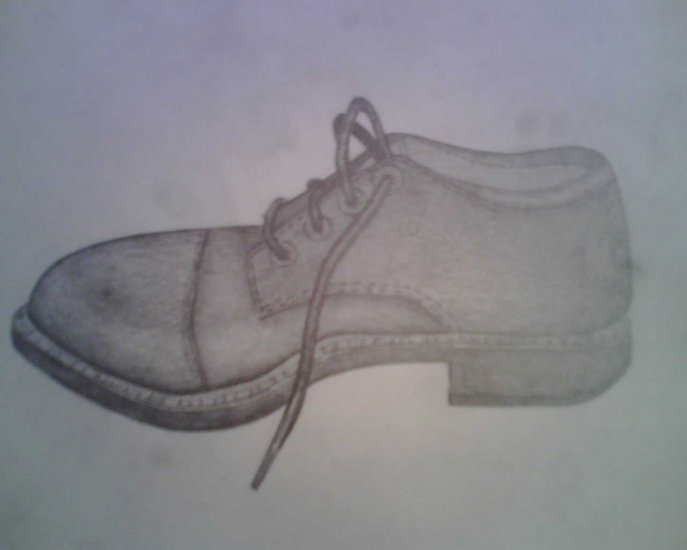 Pencil drawing of shoe By: Steve Higgins