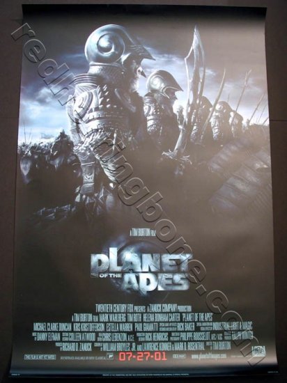 Planet Of The Apes Promo Movie Poster One Sheet Version B (Mark Wahlberg, Tim Burton) 27"x40" NEW