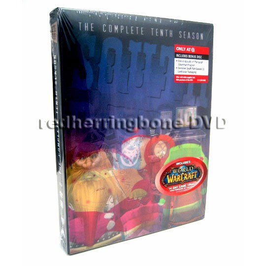 South Park Complete Tenth (10th) Season DVD w/ Bonus Disc & Lenticular Cover (Target Exclusive) NEW
