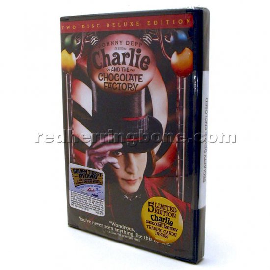 Charlie and the Chocolate Factory 2-Disc Deluxe Edition Widescreen DVD RARE (Johnny Depp) NEW
