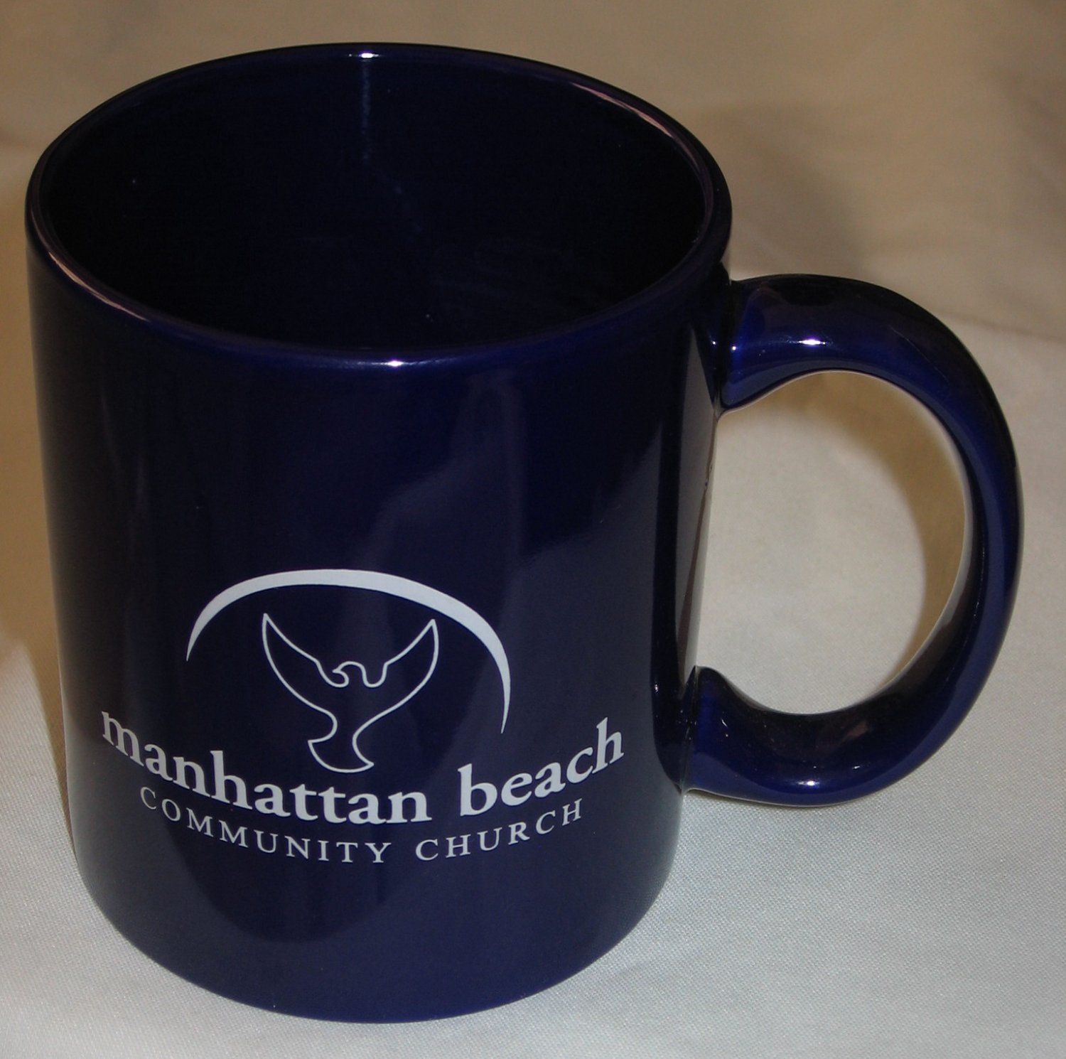 Manhattan Beach Community Church Dark Blue Coffee Mug Cup