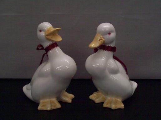 Set of Two Friendly Beautiful Decorative Ducks