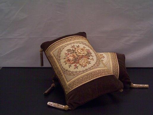 Two Soft Velvet Tapestry Cushions For Sofa Or Bedroom