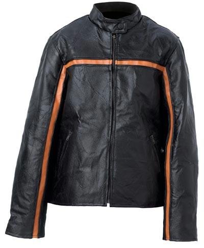 Handsewn Pebble Grain Genuine Leather Ladies Jacket