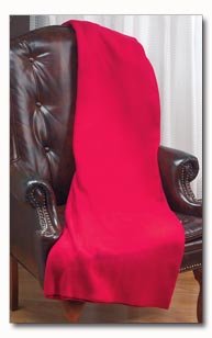 Maxam Burgundy Polyester Fleece Throw