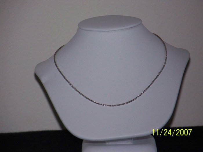 BLING!!! Platinum, 3.85g, 1.1mm, 18 Inch, Wheat Chain