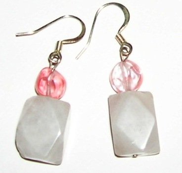 Cherry and Rose Quearts earrings