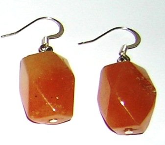 Peach Aventurin earrings