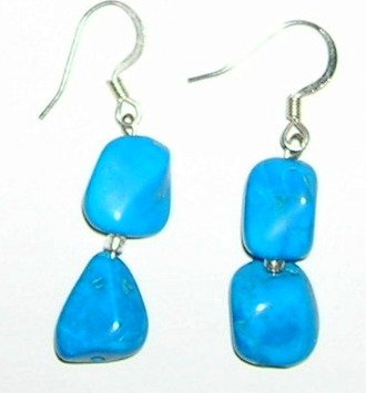 Turquoise Howalite earrings
