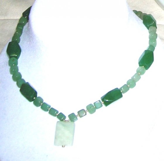 Green Aventurin and new jade necklace