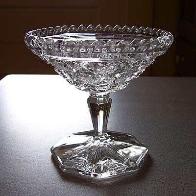 Cambridge Glass Near Cut RIBBON 2653 Crystal EAPG Compote