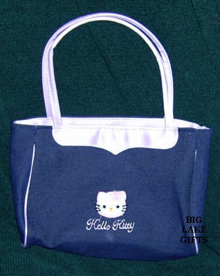 Hello Kitty Girl's Purse Denim Blue & Lavender
