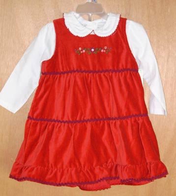 Wonder Kids 3pc Holiday Dress w/ Bloomers 18 Months NEW