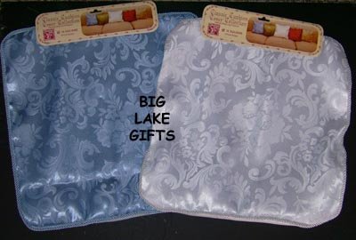 Designer Patterns Pillow Cover White & Sky Blue SET NEW
