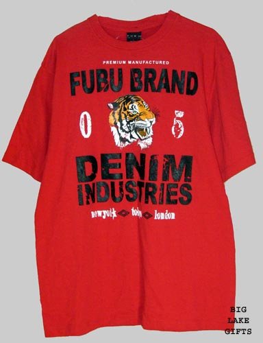 Fubu Premium Red Logo Shirt T-Shirt L Large NEW