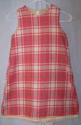 Trish Scully Pink Plaid Dress Girls Size 6 6X NEW