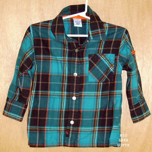 Gymboree THIN AIR Plaid Snap Front Shirt Boys Size 2T