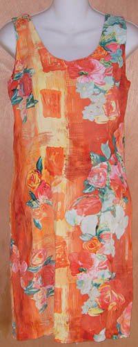 Jams World Vibrant Orange Floral Dress Size 7