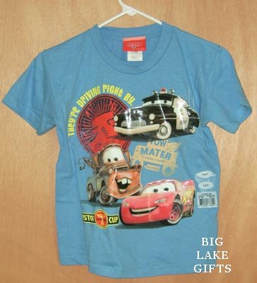 Disney CARS Shirt Lightening McQueen Mater NEW 6/7