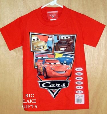 Disney CARS Shirt Lightening Mcqueen Mater Size 5/6 NEW