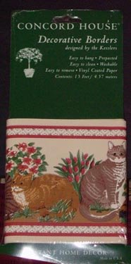 Country Cats "Sitting Pretty" Wallpaper Border NEW
