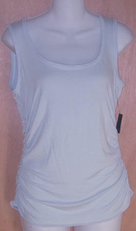 Tahari $118 Tine Knit Baby Blue Tank Top Size M Medium NEW