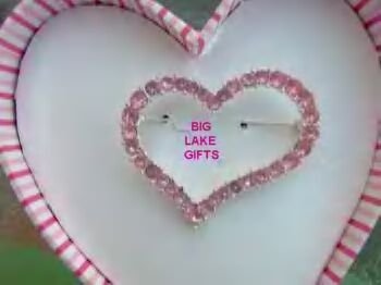JLO J LO Pink Rhinestone Heart Pin Brooch NEW